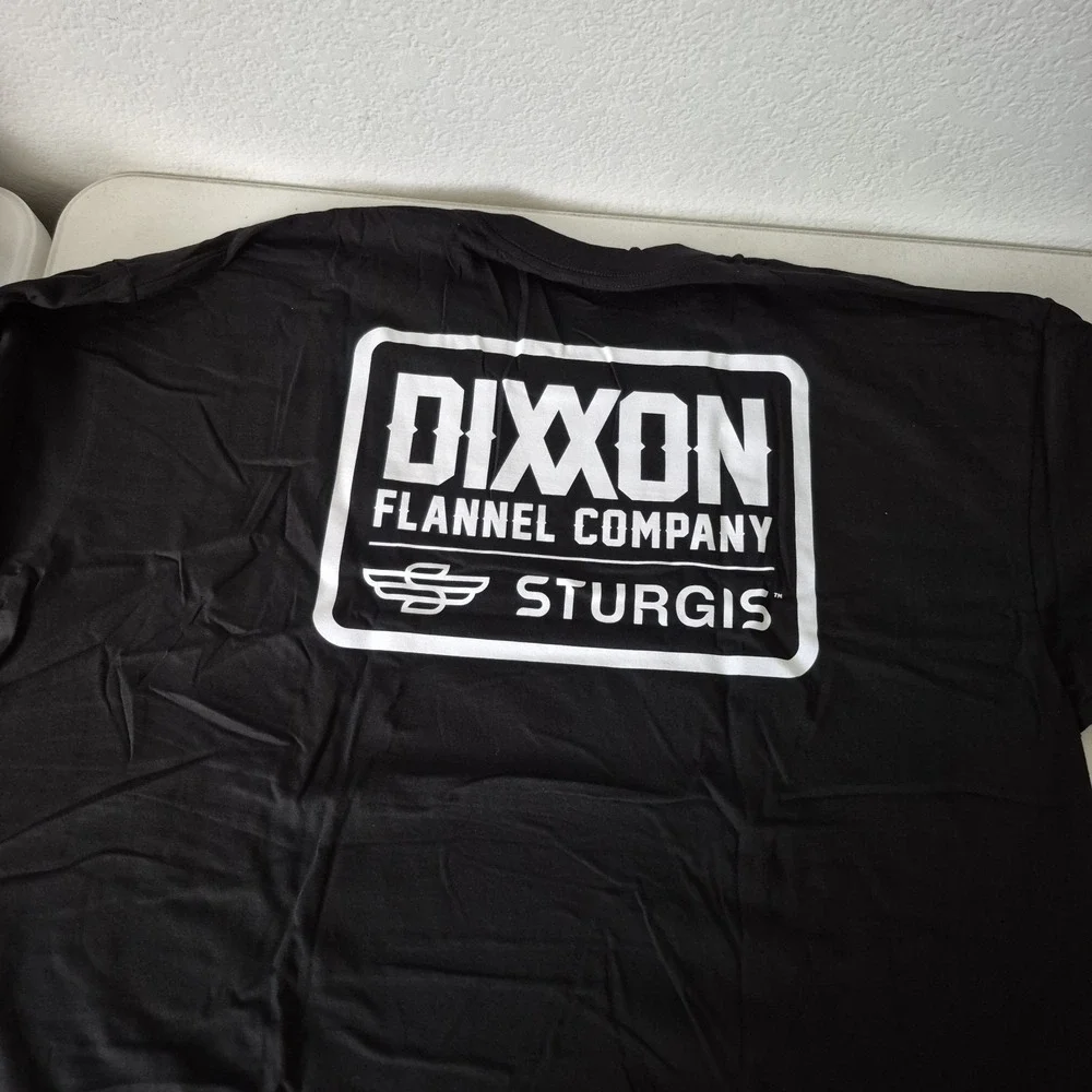 Dixxon T Shirt Mens 2X Black Sturgis Badge 100% Cotton Short Sleeve‎ NEW - Picture 4 of 8
